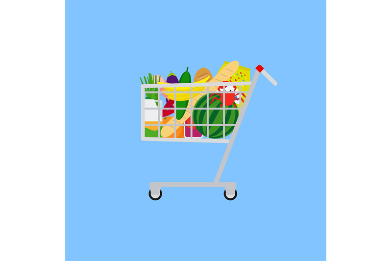 shopping-cart-with-food