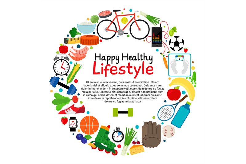 healthy-and-active-lifestyle-vector-card