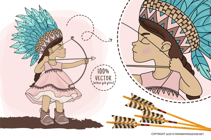indians-princess-pocahontas-thanksgiving-vector-illustration-set