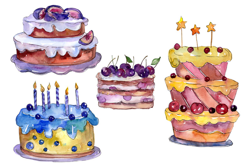 dessert-quot-mamulin-cake-quot-watercolor-png