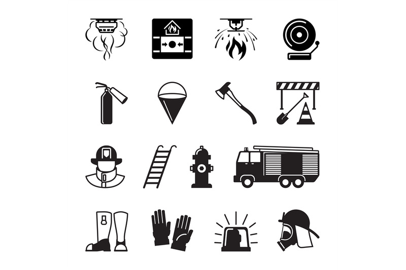 firefighter-black-icons