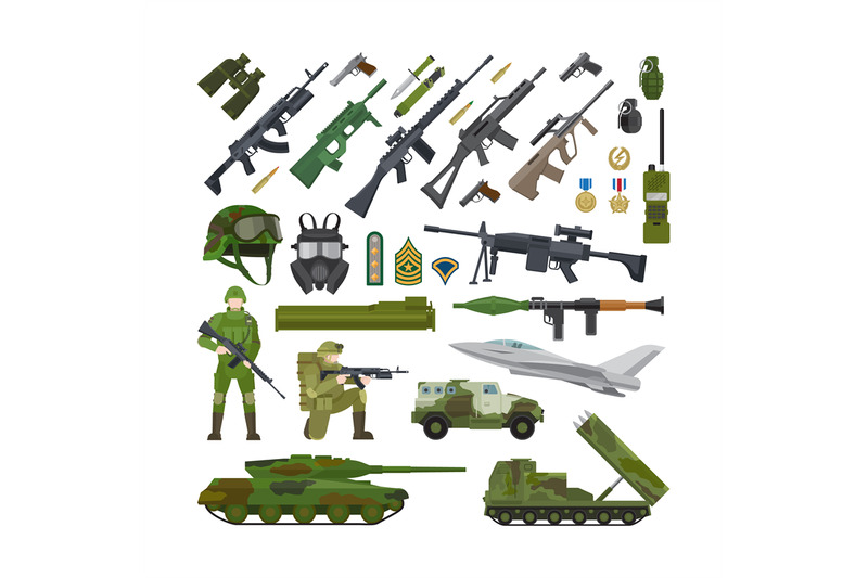 military-army-flat-icons