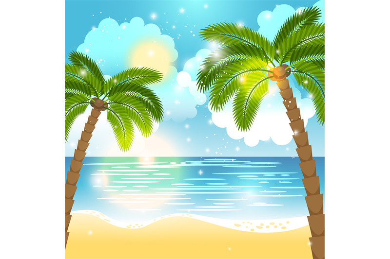 ocean-and-palm-trees-background