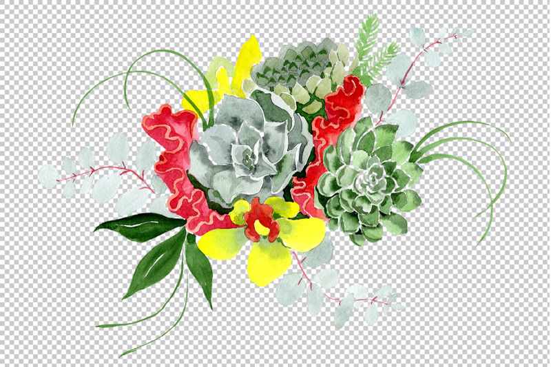 bouquet-quot-long-awaited-happiness-quot-watercolor-png