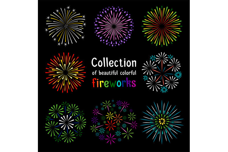 fireworks-collection-on-black-background