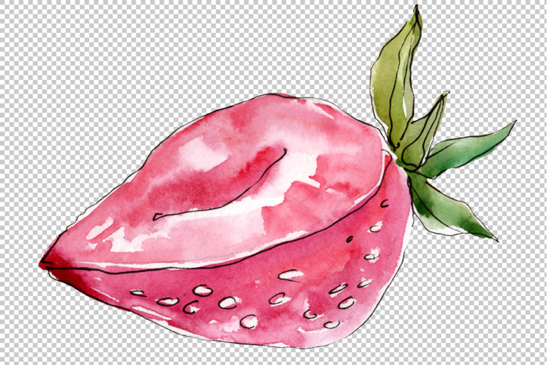 strawberry-red-watercolor-png-c