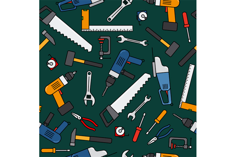 construction-work-tools-pattern