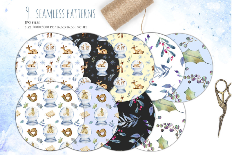 winter-fun-seamless-patterns-set