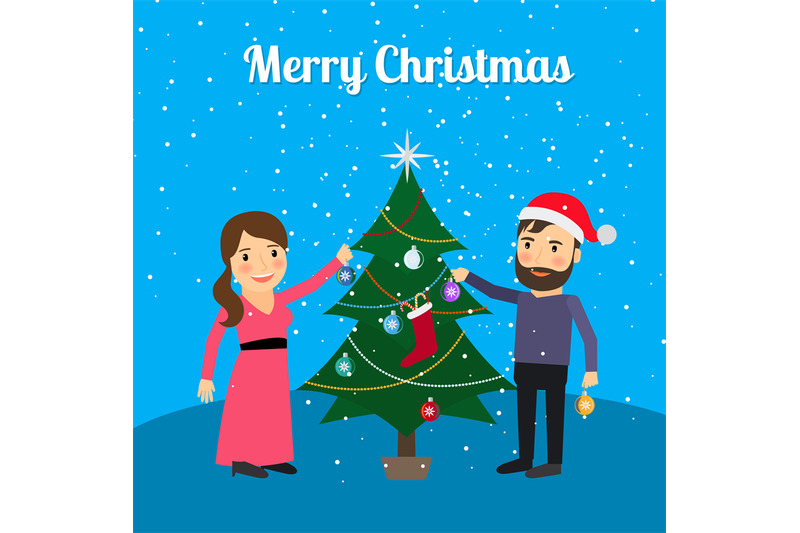 merry-christmas-card-with-happy-couple