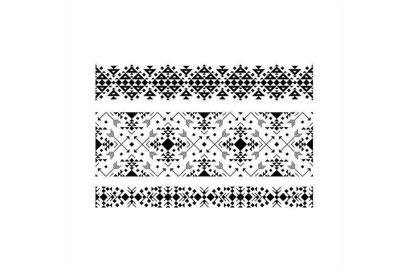 black-ethnic-ornamental-set-on-white