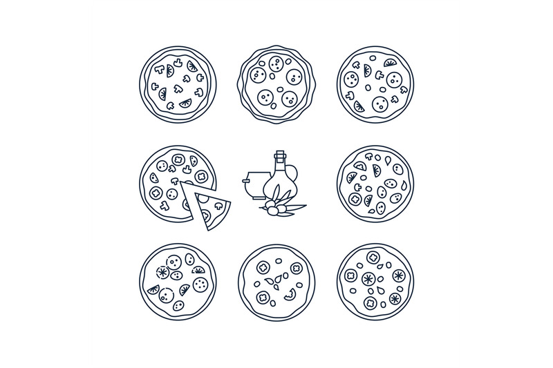 pizza-line-icons