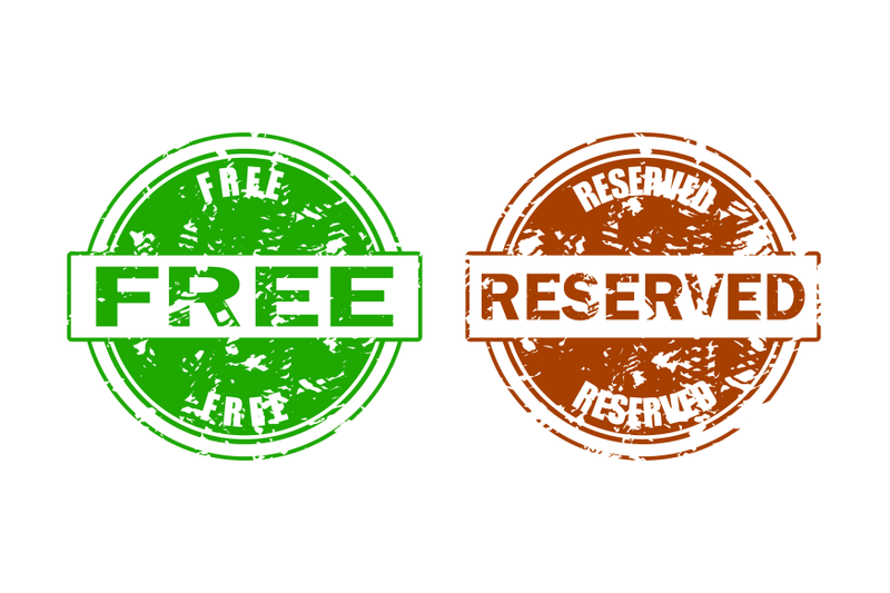 rubber-stamp-free-and-reserved-red-and-green