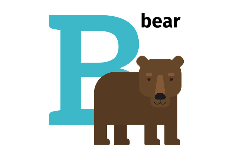 english-animals-zoo-alphabet-letter-b