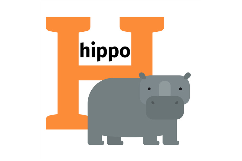 english-animals-zoo-alphabet-letter-h