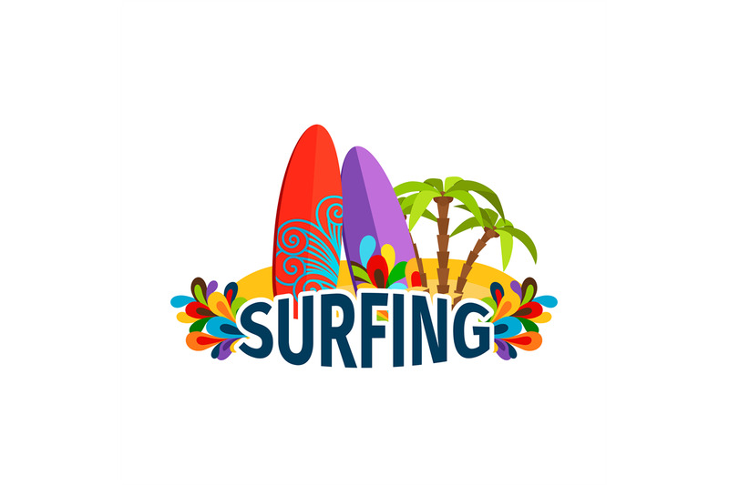 surfing-poster-with-palm-trees