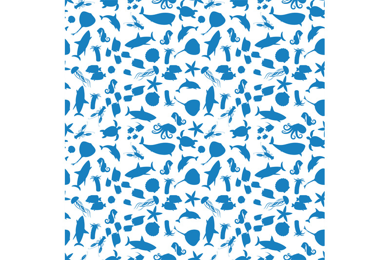 sea-animals-silhouettes-seamless-pattern