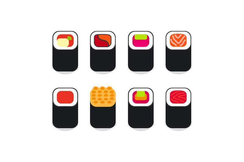 japanese-food-sushi-icons-set