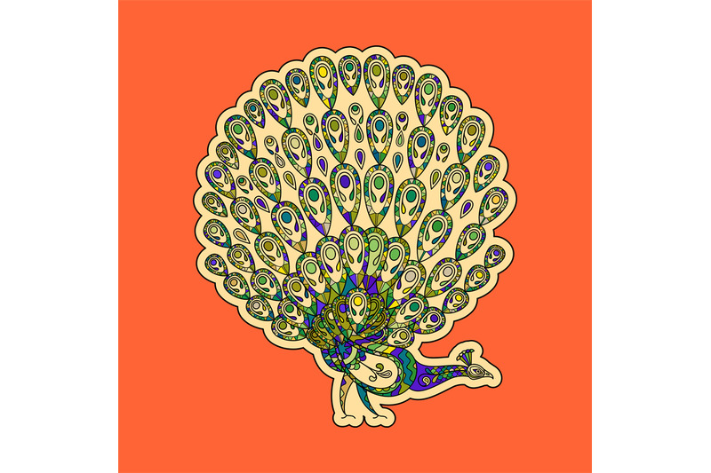 colorful-peacock-sticker