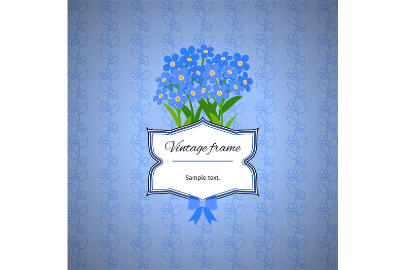 vintage-label-design-with-blue-flowers