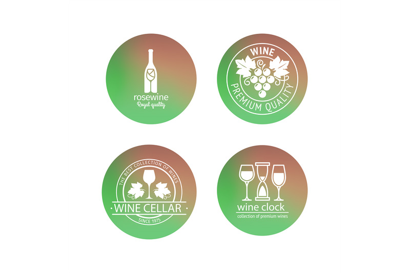 wine-logos-in-blurred-circles-backgrounds