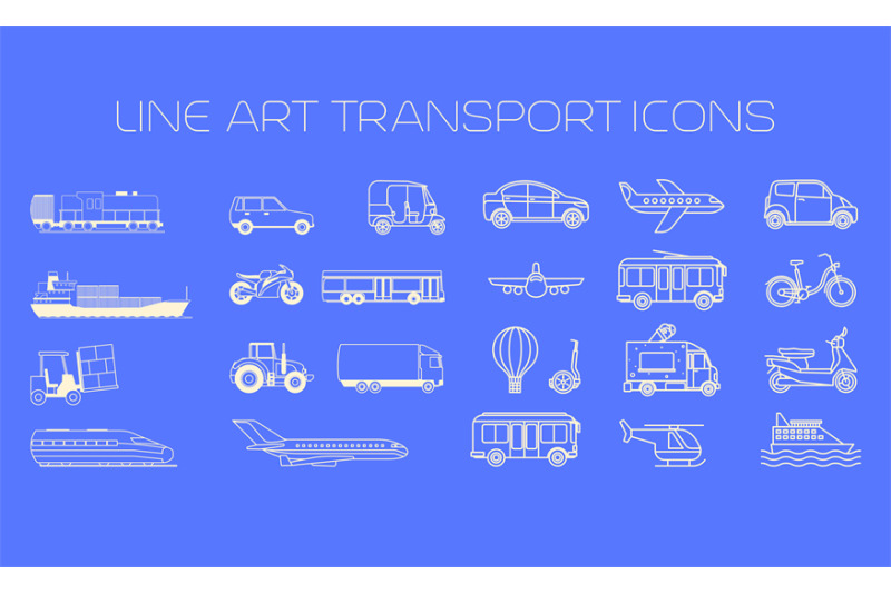 transport-line-icons-big-set