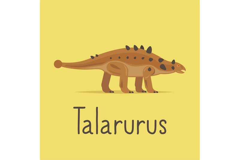 talarurus-dinosaur-colorful-card