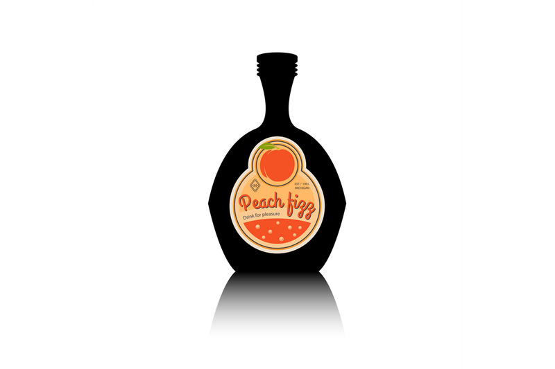 black-bottle-with-peach-fizz