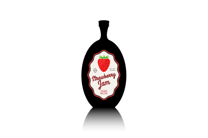 strawberry-jam-black-bottle-with-label