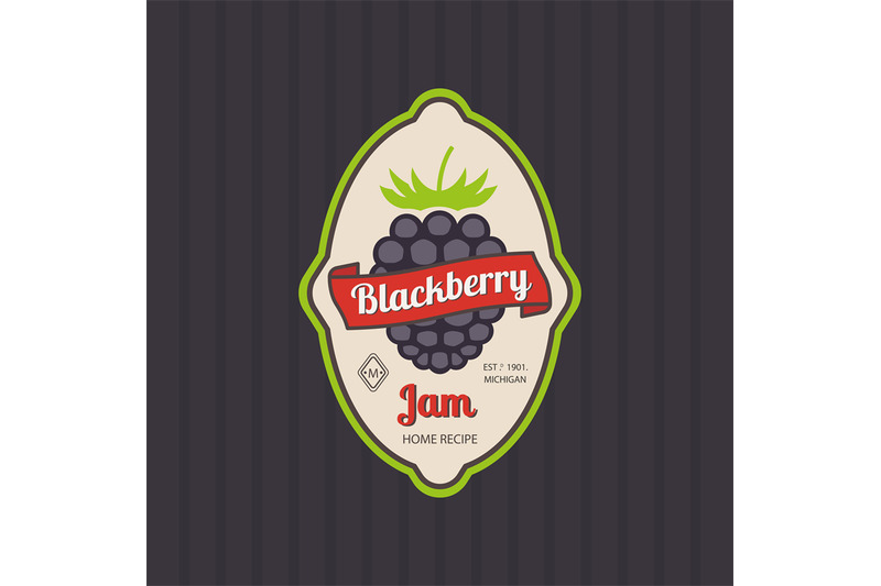 blackberry-jam-retro-fruit-label