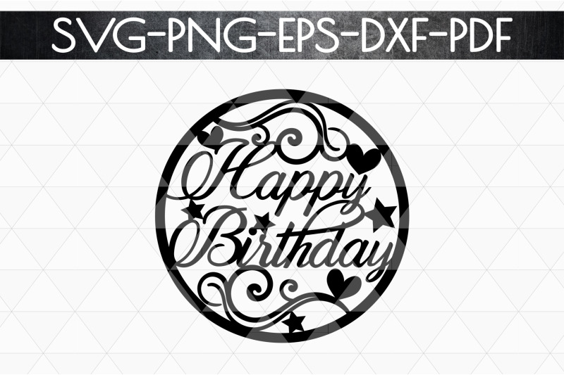 Download Birthday Circle Papercut Template, Birthday Decor SVG, PDF ...