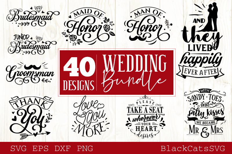 Download Wedding bundle SVG vol 1 - 40 designs By BlackCatsSVG ...