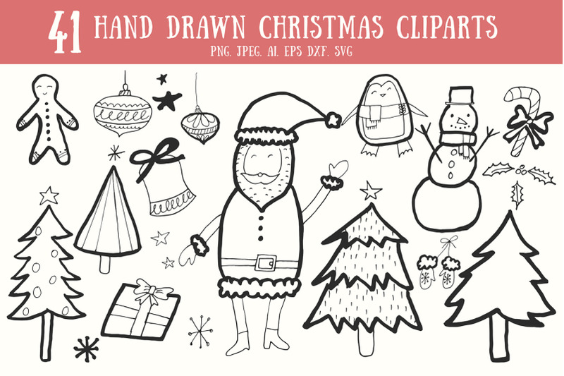 40-handdrawn-christmas-cliparts
