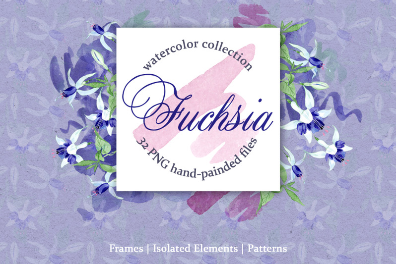 fuchsia-blue-watercolor-png-nbsp