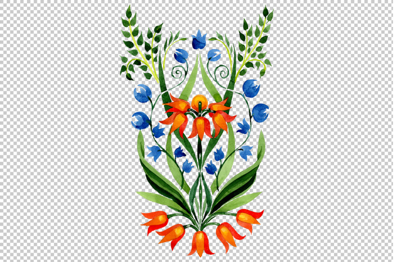 floral-ornament-traditional-watercolor-png