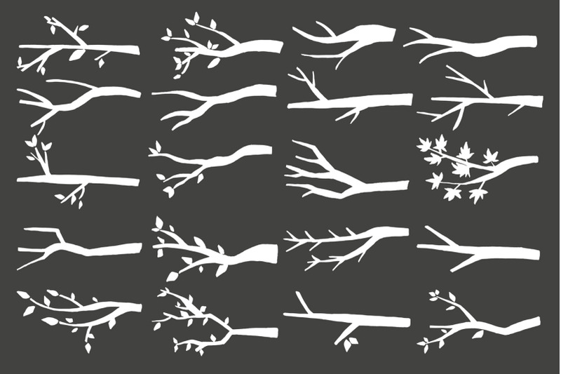 20-branch-silhouettes-handmade-cliparts
