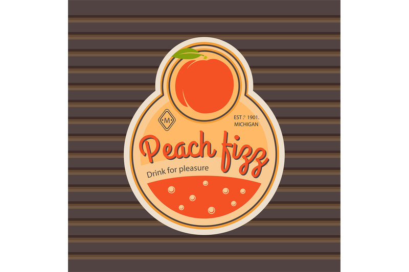 peach-fizz-retro-fruit-label