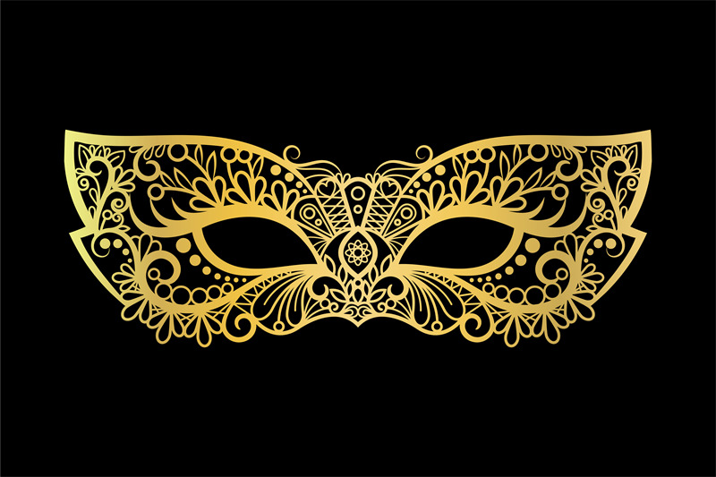 golden-carnival-mask-on-black-background