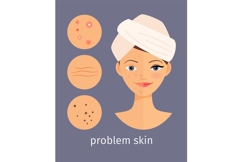 problem-skin-vector-illustration