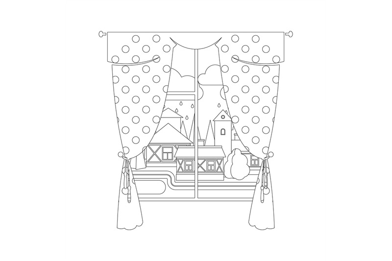 coloring-page-design-with-window