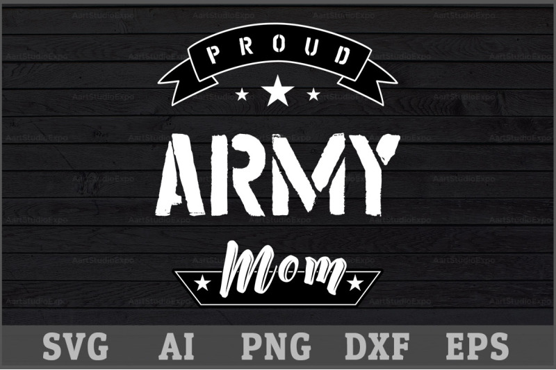 Proud Army Mom SVG Design By Creative Art | TheHungryJPEG