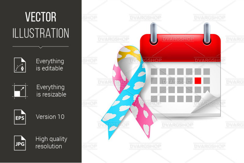 cloud-awareness-ribbon-and-calendar