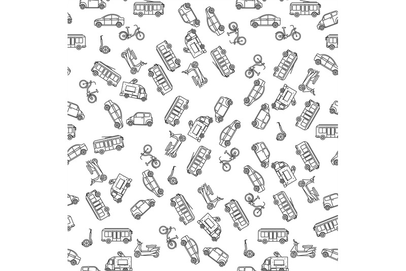 ground-transportation-monochrome-seamless-pattern