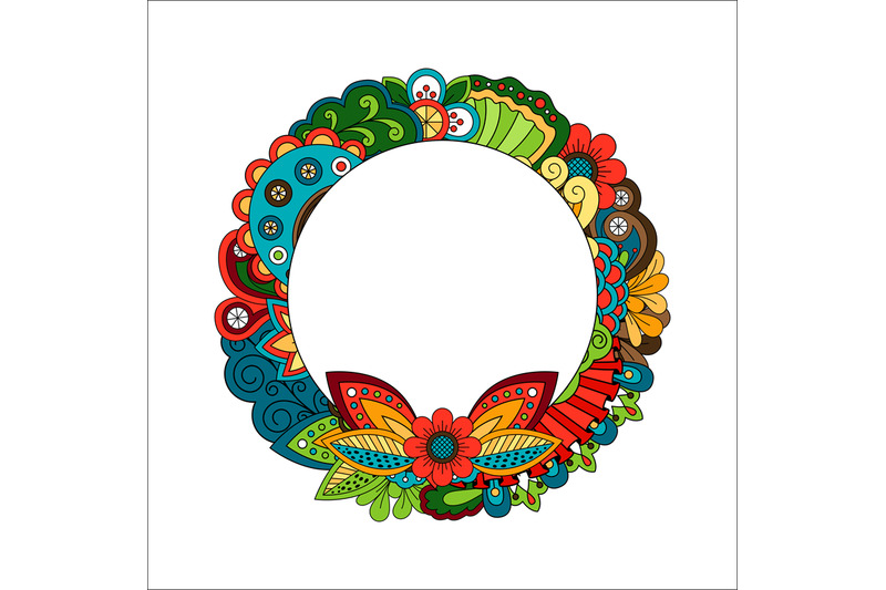 floral-circle-frame-for-your-photo