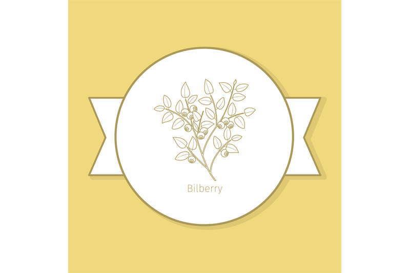 billberry-medicine-plant-yellow-label-design