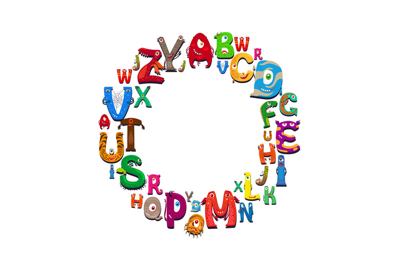 cartoon-alphabet-round-frame