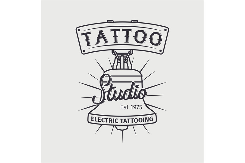 electric-tattooing-vintage-logo-design