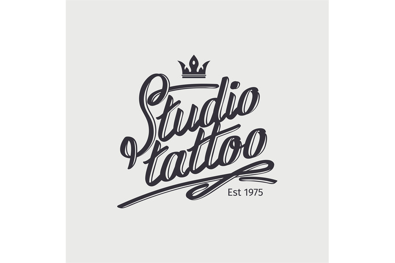 studio-tattoo-retro-logo-with-crown