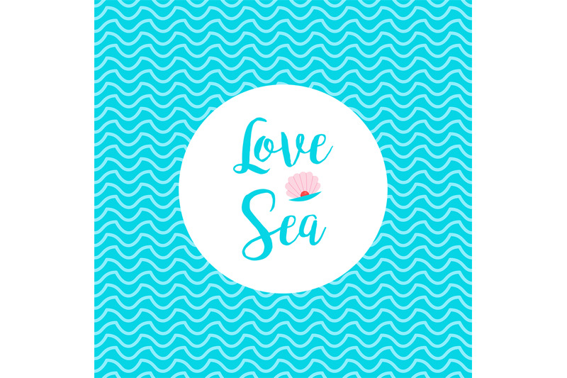 love-sea-card-with-waves-pattern