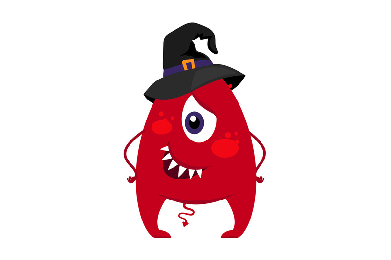 halloween-monster-in-witch-hat-vector
