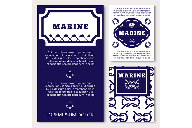 marine-banners-or-flyers-design-with-sea-elements